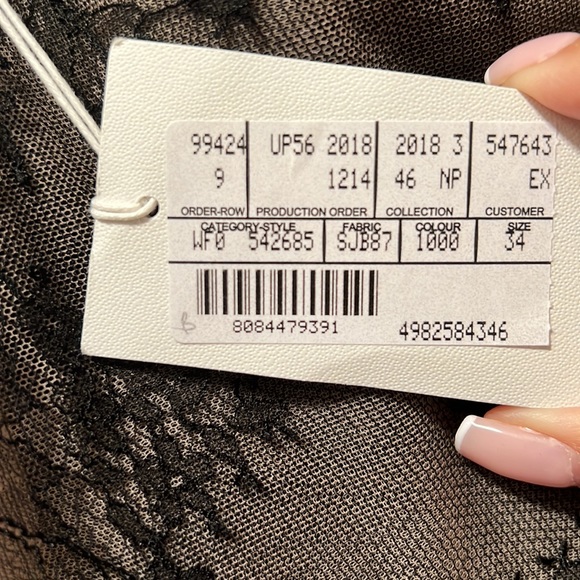 BRAND NEW Black Velvet and Lace One Shoulder Stella McCartney Gown - Picture 11 of 11